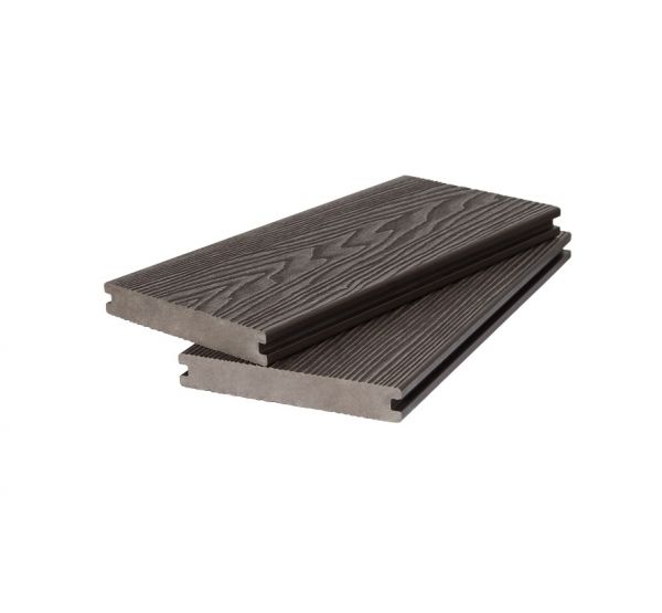 Террасная доска ДПК ( 3D фактура дерева ) полнотелая двухсторонняя Тёмно-коричневый от производителя  Polivan Group по цене 1 100 р