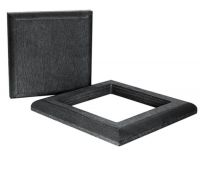 Комплект крышка и юбка из ДПК для столба Чёрный Комплект крышка и юбка из ДПК для столба Чёрный