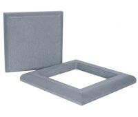 Комплект крышка и юбка из ДПК для столба Серый Комплект крышка и юбка из ДПК для столба Серый