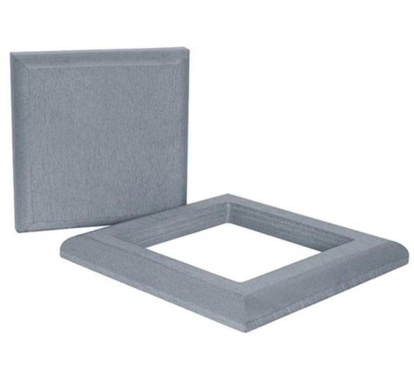 Комплект крышка и юбка из ДПК для столба Серый от производителя  Polivan Group по цене 1 320 р