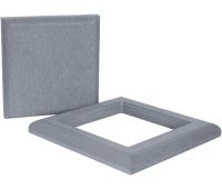 Комплект крышка и юбка для столба 3D фактура дерева Серый Комплект крышка и юбка для столба 3D фактура дерева Серый