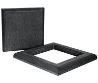 Комплект крышка и юбка для столба 3D фактура дерева Черный Комплект крышка и юбка для столба 3D фактура дерева Черный