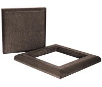 Комплект крышка и юбка для столба 3D фактура дерева Темно-коричневый Комплект крышка и юбка для столба 3D фактура дерева Темно-коричневый