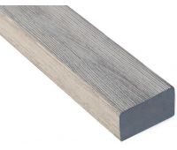 Брус лавочный полнотелый ДПК браш Серый микс Брус лавочный полнотелый ДПК браш Серый микс