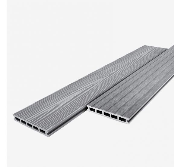 Террасная доска ДПК UnoDeck Mogano Серый от производителя RusDecking по цене 699 р Террасная доска ДПК UnoDeck Mogano Серый от производителя RusDecking по цене 699 р