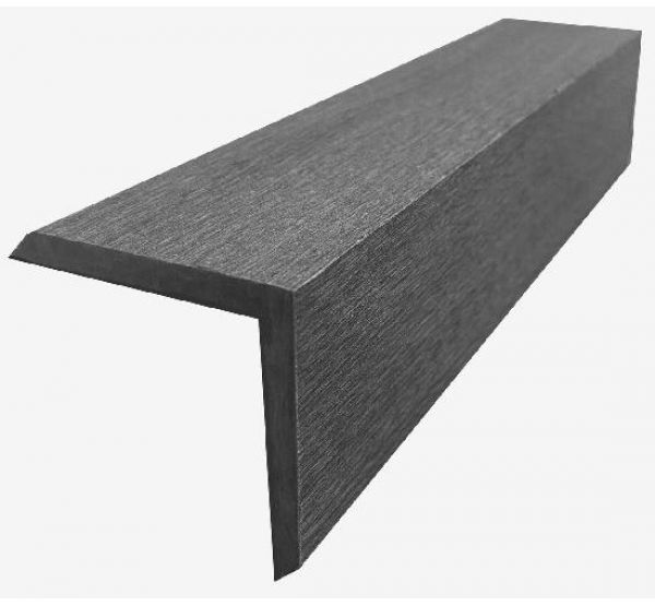 Угол декоративный (L-планка) 50×50 Графит от производителя  RusDecking по цене 277 р