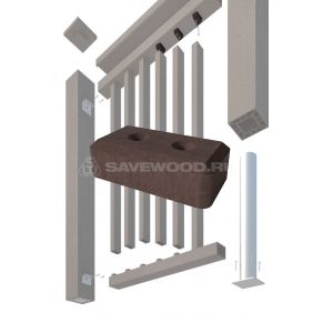 Крепление балясины 40x20 мм от производителя Savewood по цене 47 р Крепление балясины 40x20 мм от производителя Savewood по цене 47 р