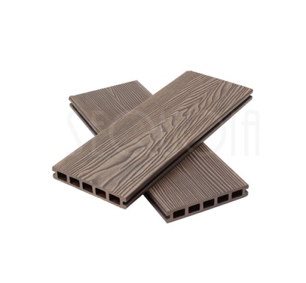 Террасная доска 3D Dual WOOD BROWN (коричневый) от производителя  Sequoia по цене 2 052 р