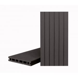 Террасная доска КЛАССИК пустотелая с пазом Черное дерево от производителя  Terrapol по цене 834 р