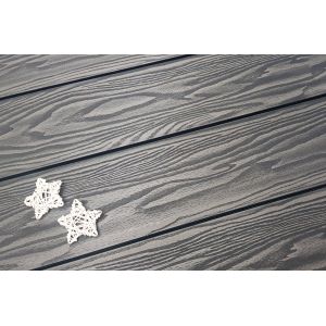 Террасная доска Смарт 3D Пустотелая с пазом Черное дерево от производителя  Terrapol по цене 673 р