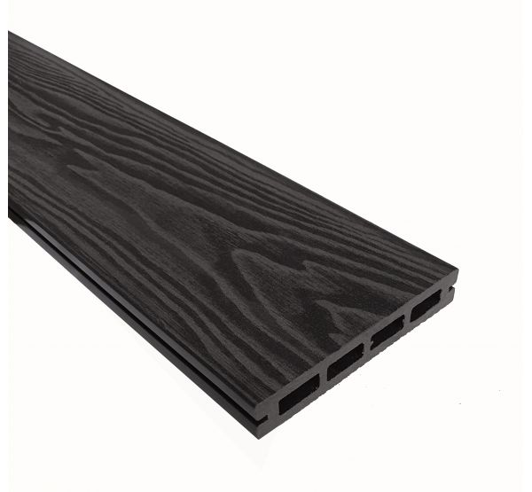 Террасная доска Смарт 3D Пустотелая с пазом Черное дерево от производителя  Terrapol по цене 673 р