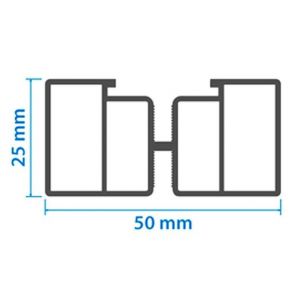 Лага алюминиевая несущая 3000x50x25 мм от производителя OutDoor по цене 756 р Лага алюминиевая несущая 3000x50x25 мм от производителя OutDoor по цене 756 р