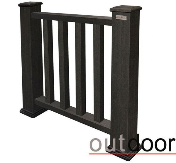 Ограждение из ДПК Классик 3D Storm Чёрный от производителя OutDoor по цене 6 720 р Ограждение из ДПК Классик 3D Storm Чёрный от производителя OutDoor по цене 6 720 р