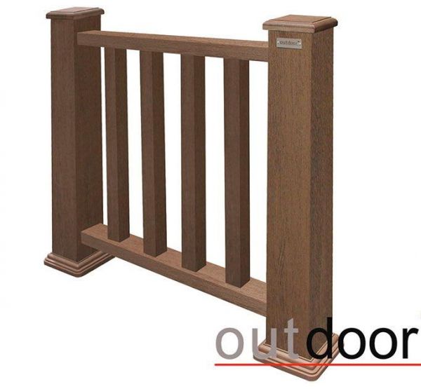 Ограждение из ДПК Классик 3D Storm Коричневый микс от производителя OutDoor по цене 6 720 р Ограждение из ДПК Классик 3D Storm Коричневый микс от производителя OutDoor по цене 6 720 р