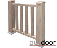 Ограждение из ДПК Классик 3D Storm Серый микс Ограждение из ДПК Классик 3D Storm Серый микс