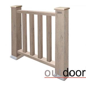 Ограждение из ДПК Классик 3D Storm Серый микс от производителя  OutDoor по цене 6 720 р