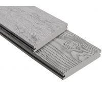 Террасная доска ДПК 3D Storm/Ocean Серая микс (полнотелая)