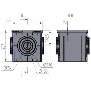 Дождеприемник пластиковый 300х300 (пустой) от производителя Аквасток по цене 670 р Дождеприемник пластиковый 300х300 (пустой) от производителя Аквасток по цене 670 р