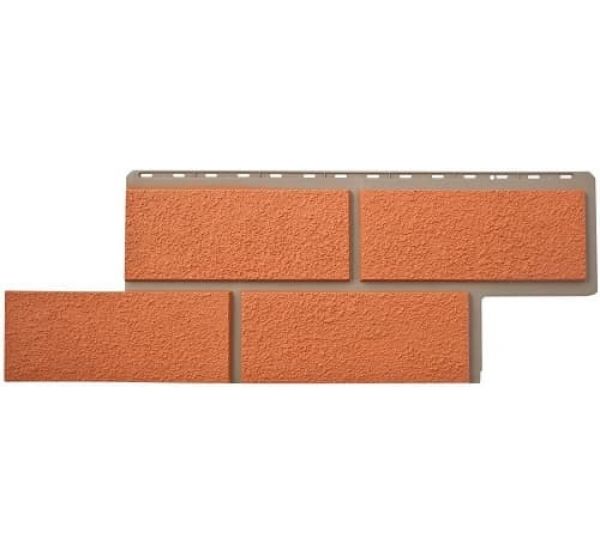 Фасадные панели (цокольный сайдинг)  Неаполитанский камень Терракотовый от производителя  Альта-профиль по цене 598 р