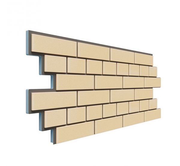 Фасадная термопанель Кирпич 20 мм - Светло-жёлтый от производителя Доломит по цене 980 р Фасадная термопанель Кирпич 20 мм - Светло-жёлтый от производителя Доломит по цене 980 р