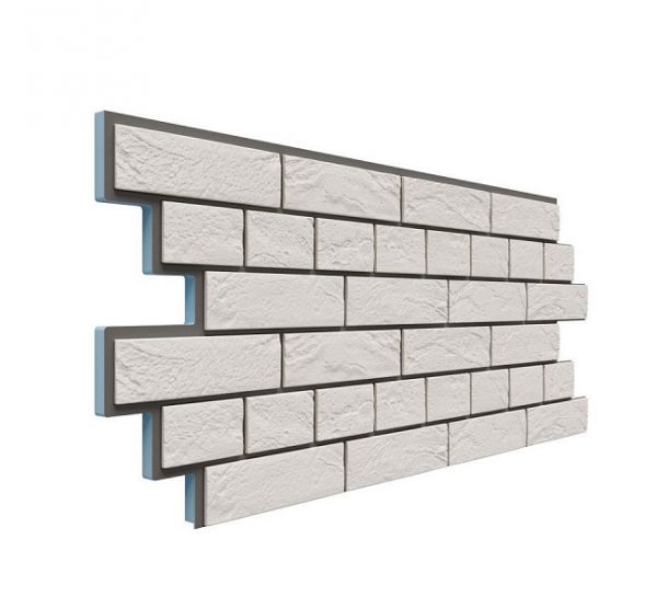 Фасадная термопанель Венецианский кирпич 20 мм - Белый от производителя  Доломит по цене 980 р