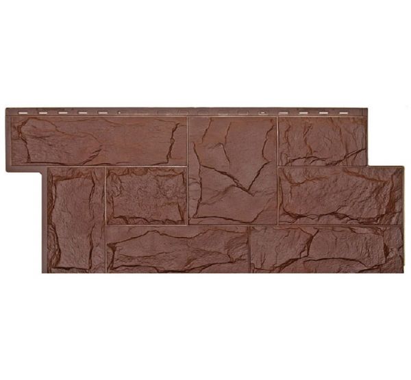 Фасадные панели СЕРИЯ ЭКО-1 ГРАНИТ ЛЕОН - Браун от производителя  Т-сайдинг по цене 520 р