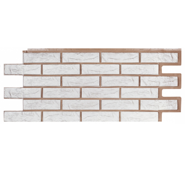 Фасадные панели СЕРИЯ Лондон Брик Кирпич - Белый от производителя  Т-сайдинг по цене 580 р