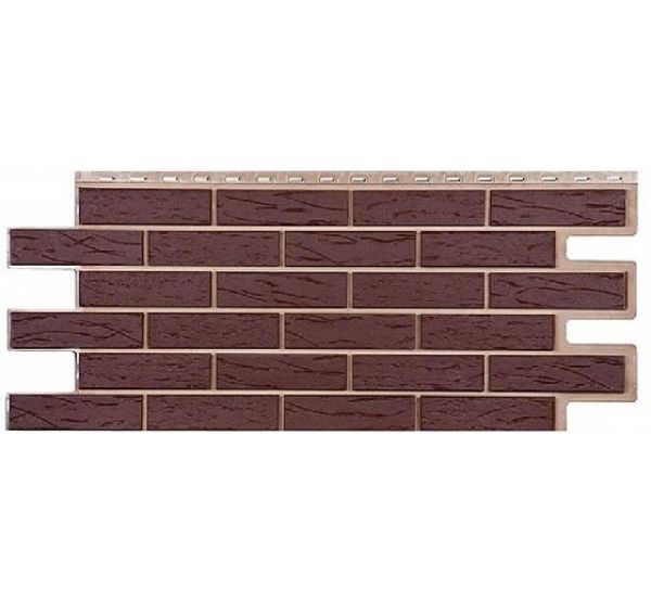 Фасадные панели СЕРИЯ кирпич Саман - Коричневый от производителя  Т-сайдинг по цене 580 р