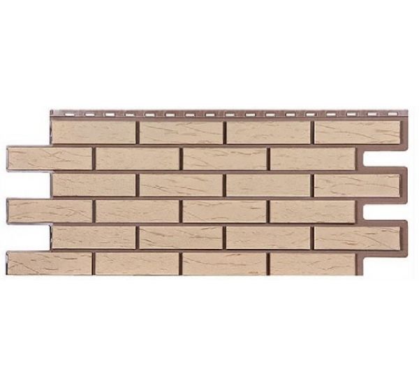 Фасадные панели СЕРИЯ кирпич Саман - Желтый от производителя Т-сайдинг по цене 580 р Фасадные панели СЕРИЯ кирпич Саман - Желтый от производителя Т-сайдинг по цене 580 р