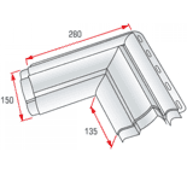 Угловой элемент наличника Модерн от производителя Альта-профиль по цене 295 р Угловой элемент наличника Модерн от производителя Альта-профиль по цене 295 р