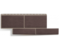 Фасадные панели (цокольный сайдинг) Флорентийский камень Коричневый Фасадные панели (цокольный сайдинг) Флорентийский камень Коричневый