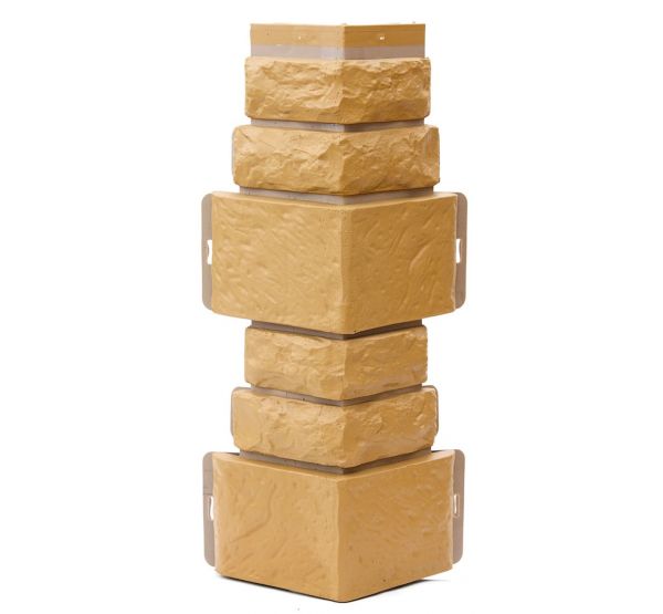 Угол Дикий камень - Бежевый от производителя  Т-сайдинг по цене 380 р