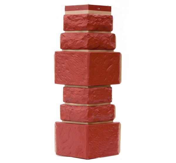 Угол Дикий камень - Красный от производителя  Т-сайдинг по цене 380 р