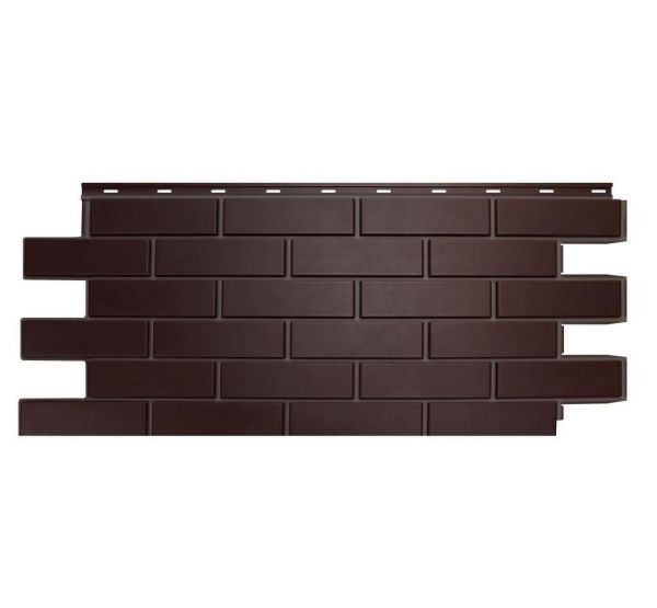 Цокольный сайдинг «Кирпич гладкий» Темно-коричневый от производителя Nordside по цене 505 р Цокольный сайдинг «Кирпич гладкий» Темно-коричневый от производителя Nordside по цене 505 р