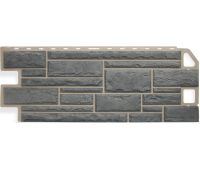 Фасадные панели (цокольный сайдинг) Камень Серый Фасадные панели (цокольный сайдинг) Камень Серый