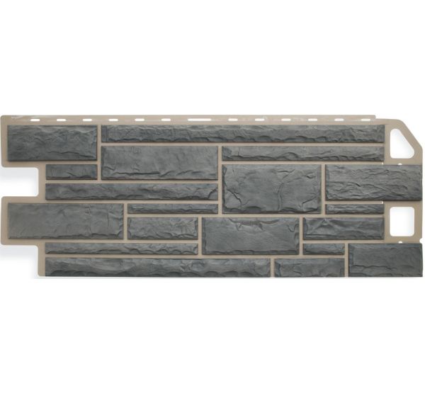 Фасадные панели (цокольный сайдинг) Камень Серый от производителя  Альта-профиль по цене 632 р