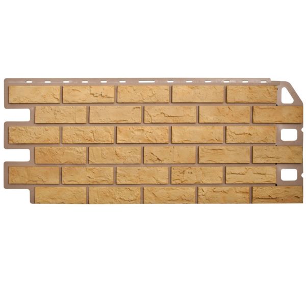 Фасадные панели (цокольный сайдинг)  Кирпич Желтый от производителя  Альта-профиль по цене 632 р