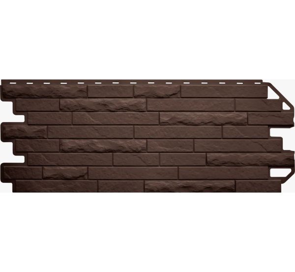 Фасадные панели (цокольный сайдинг) Кирпич антик ЭКО Коричневый от производителя  Альта-профиль по цене 595 р