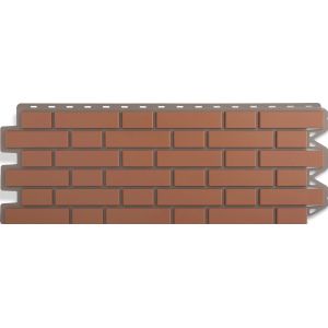 Фасадные панели (цокольный сайдинг) Кирпич клинкерный Красный от производителя  Альта-профиль по цене 632 р