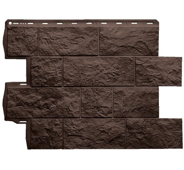 Фасадная панель Туф ЭКО Коричневый от производителя  Альта-профиль по цене 573 р