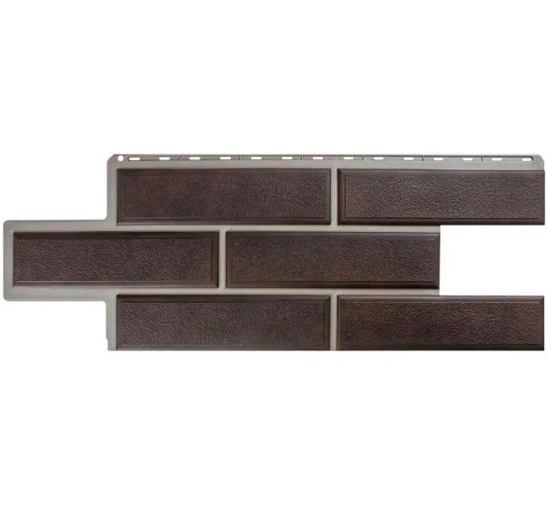 Фасадные панели (цокольный сайдинг) Венецианский камень Коричневый от производителя Альта-профиль по цене 598 р Фасадные панели (цокольный сайдинг) Венецианский камень Коричневый от производителя Альта-профиль по цене 598 р