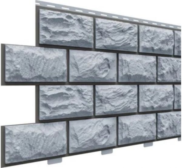 Цокольный сайдинг коллекция Альпийский прокрашенные швы - Серо-голубой от производителя  Доломит по цене 625 р