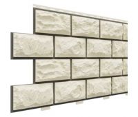 Цокольный сайдинг коллекция Альпийский прокрашенные швы - Слоновая кость Цокольный сайдинг коллекция Альпийский прокрашенные швы - Слоновая кость