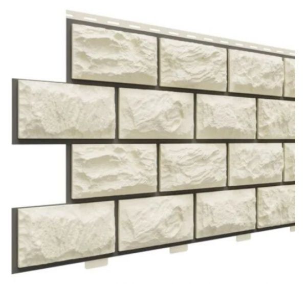 Цокольный сайдинг коллекция Альпийский прокрашенные швы - Слоновая кость от производителя  Доломит по цене 625 р