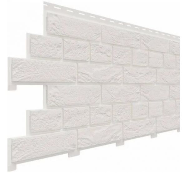 Цокольный сайдинг коллекция Кирпич Славянка - Белоснежный от производителя Доломит по цене 480 р Цокольный сайдинг коллекция Кирпич Славянка - Белоснежный от производителя Доломит по цене 480 р