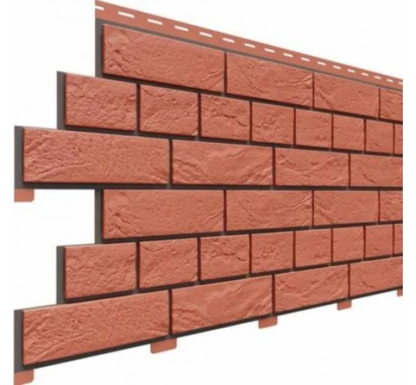 Цокольный сайдинг коллекция Кирпич Славянка - Красный от производителя Доломит по цене 480 р Цокольный сайдинг коллекция Кирпич Славянка - Красный от производителя Доломит по цене 480 р