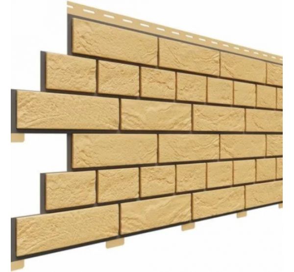 Цокольный сайдинг коллекция Кирпич Славянка - Желтый от производителя Доломит по цене 480 р Цокольный сайдинг коллекция Кирпич Славянка - Желтый от производителя Доломит по цене 480 р