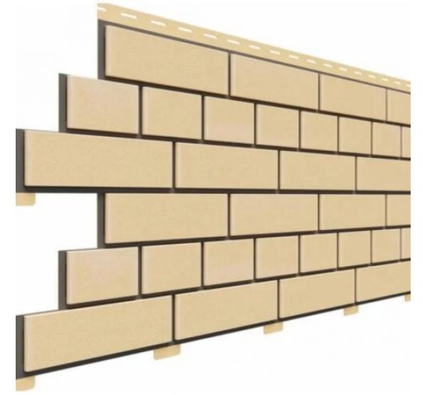 Цокольный сайдинг коллекция Кирпич - Светло-желтый от производителя Доломит по цене 575 р Цокольный сайдинг коллекция Кирпич - Светло-желтый от производителя Доломит по цене 575 р