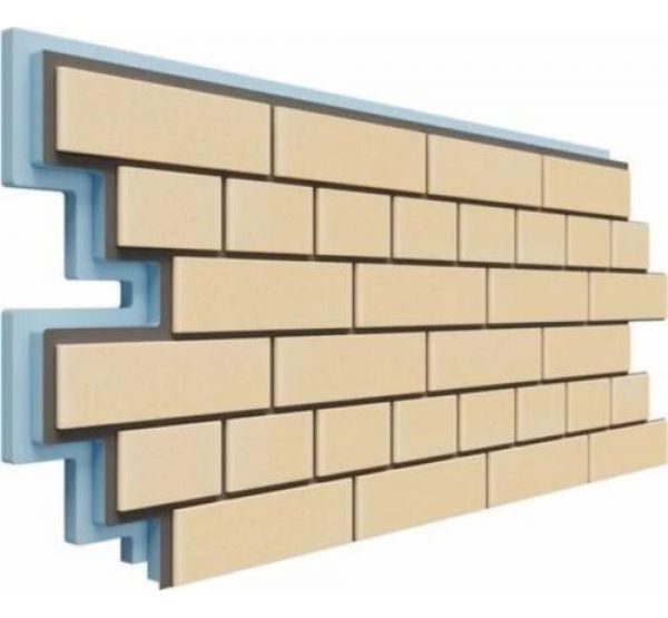 Фасадная термопанель Кирпич 40 мм - Светло-жёлтый от производителя Доломит по цене 1 250 р Фасадная термопанель Кирпич 40 мм - Светло-жёлтый от производителя Доломит по цене 1 250 р