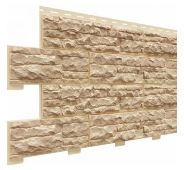 Цокольный сайдинг коллекция Скалистый риф люкс - Карамель от производителя  Доломит по цене 548 р